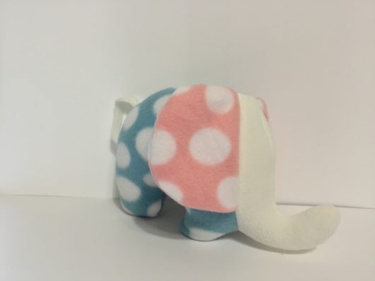 Hand Made Stuffed Animal Elephant - Pink